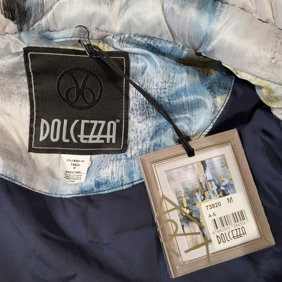 Dolcezza Paint Stroke Padded Gilet, Blue Multi Size Medium - Picture 8 of 16